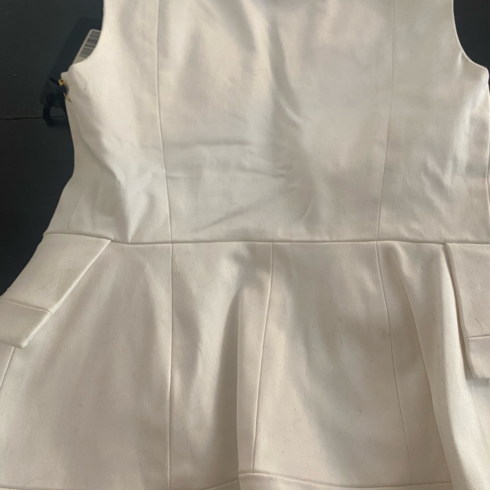 ALVIN VALLEY white cotton vest with zipper. Size XS